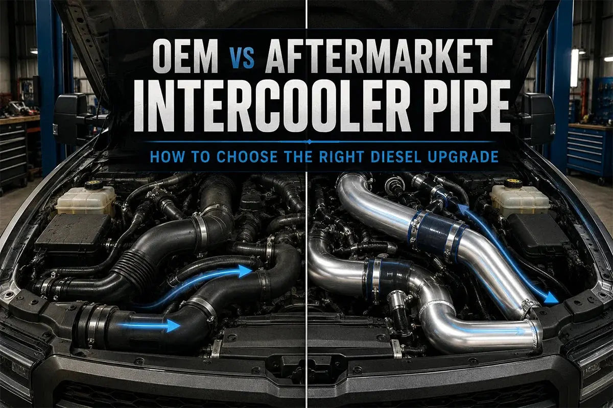 OEM vs aftermarket intercooler pipe comparison for diesel truck upgrade