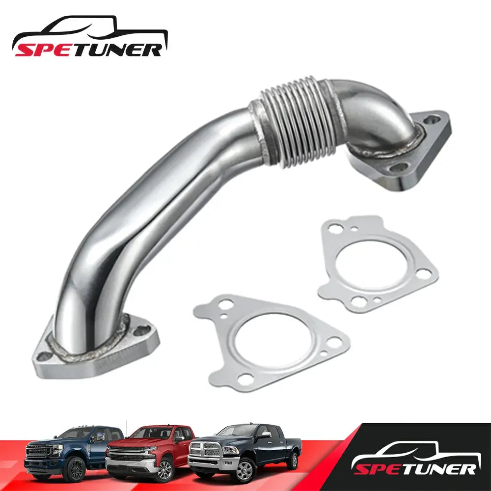 Exhaust Up-Pipe for 2001+ LB7 LLY LBZ LMM LML L5P 6.6L Duramax Sierra/Silverado 2500 3500 SPETUNER