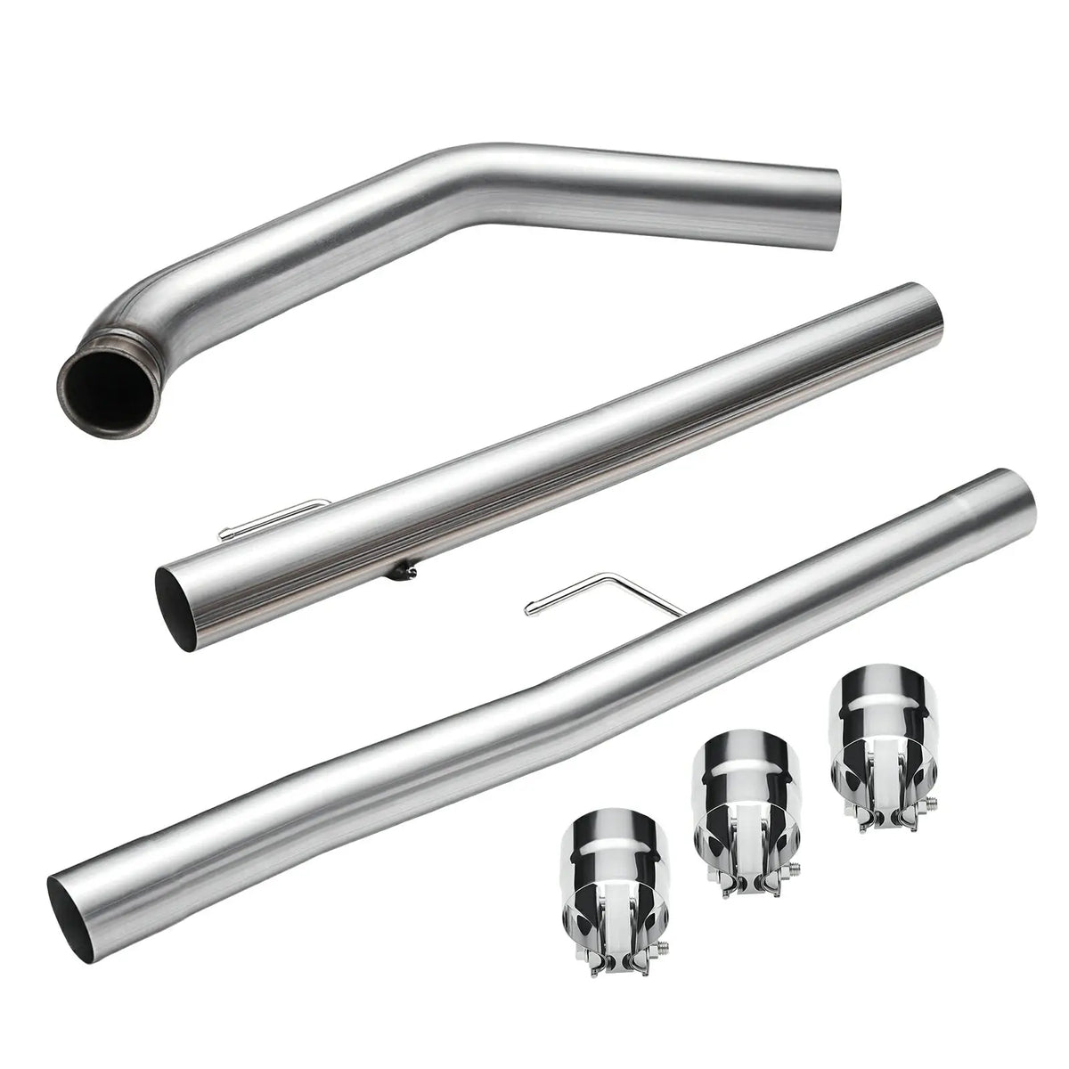 3" DPF Delete Race Exhaust Pipe for 2014-2024 Dodge RAM 1500 3.0L Ecodiesel, included pipe sections and clamps