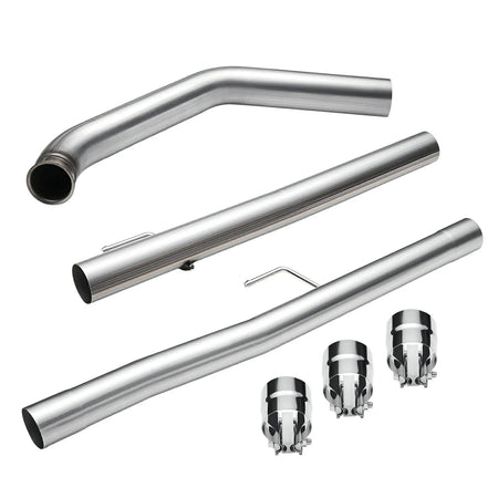 3" DPF Delete Race Exhaust Pipe for 2014-2024 Dodge RAM 1500 3.0L Ecodiesel, included pipe sections and clamps