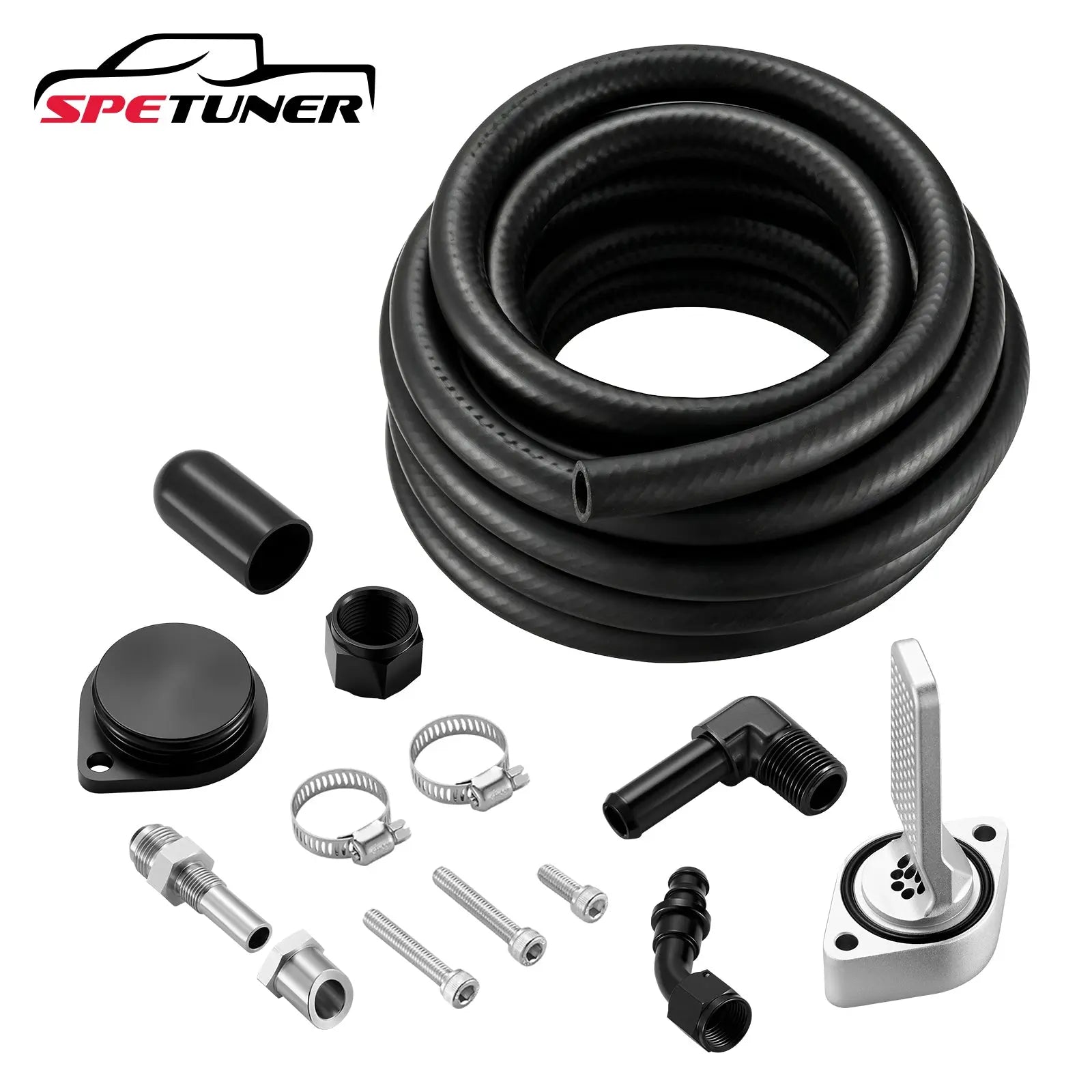 Gen-2 CCV Reroute to Exhaust Kit Fits 2011+ Ford Super Duty F250 F350 F450 F550 6.7L Powerstroke SPETUNER