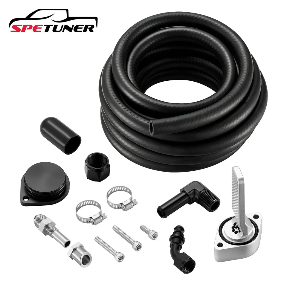 Gen-2 CCV Reroute to Exhaust Kit Fits 2011+ Ford Super Duty F250 F350 F450 F550 6.7L Powerstroke SPETUNER