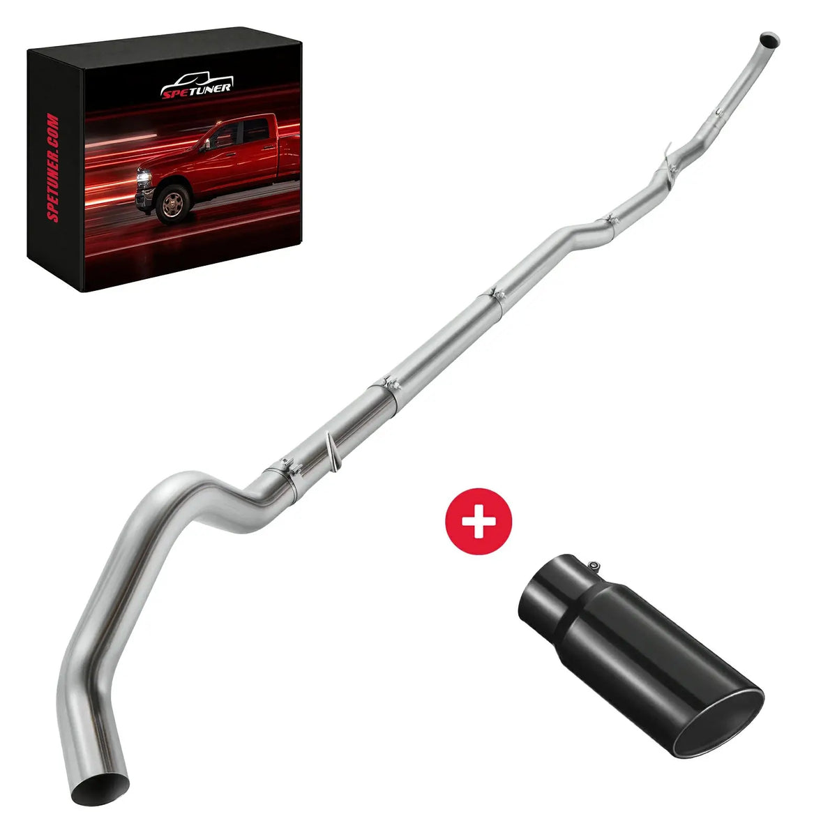 4‘’ Turbo-Back Exhaust System DPF Delete for 2003-2007 Ford 6.0L Powerstroke F-250/F-350/F-450 SPETUNER