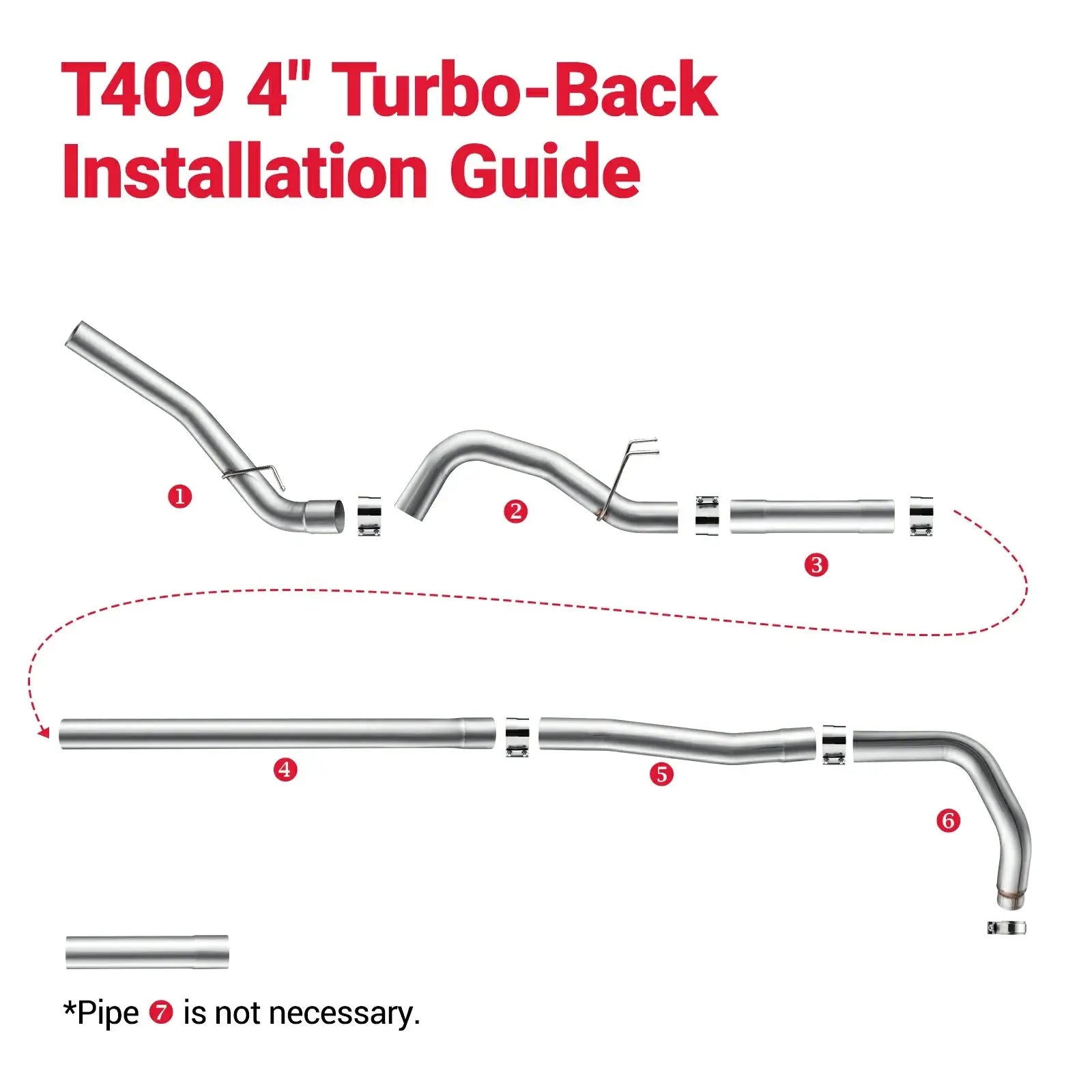 4" / 5" Turbo-Back DPF Delete Exhaust Kit for 2023-2024 Ford F-250 / F-350 / F-450 6.7L Powerstroke SPEtuner