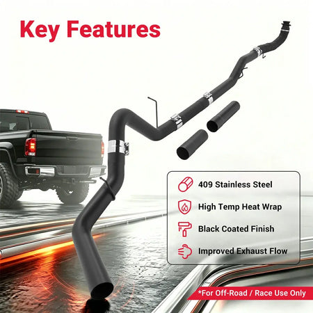 For 4"/5" 2004.5-2007 5.9L Cummins DPF Delete Race Pipe Dodge Ram 2500/3500 SPETUNER