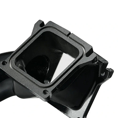 Upgraded intake Y-Bridge mounting flange and O-ring groove for 06-10 Duramax 6.6L diesel.