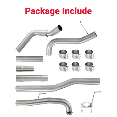 4" Downpipe-Back DPF Delete Exhaust System for 2015.5-2016 Chevy GMC LML 6.6L Duramax SPEtuner