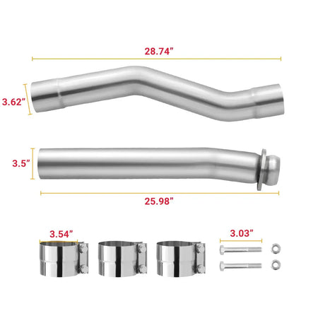 4" Cat & Muffler Delete Exhaust for 2003–2007 Ford 6.0L Powerstroke F-250/F-350 SPETUNER