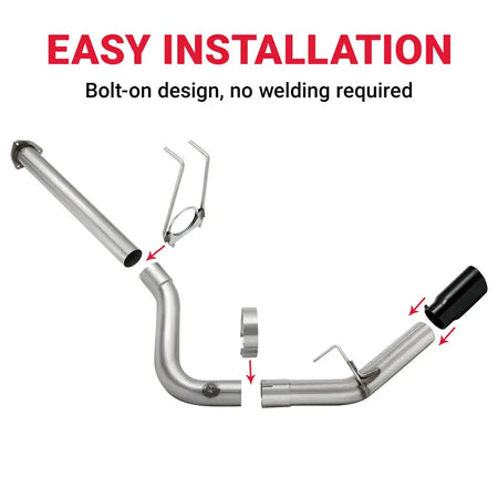4'' Single Side Exit DPF Back Exhaust for 2011-2016 6.7L Powerstroke Ford F250 F350 F450 SPETUNER