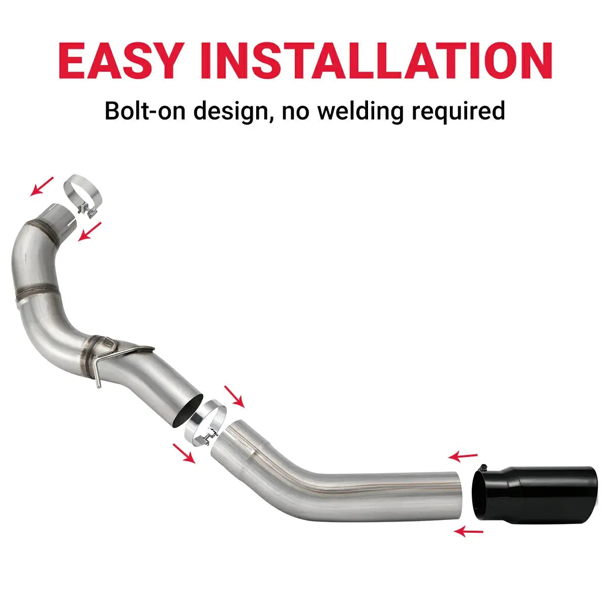 5'' Single Side Exit DPF Back Exhaust for 2013-2025 Dodge Ram 2500 3500 6.7L Cummins SPETUNER