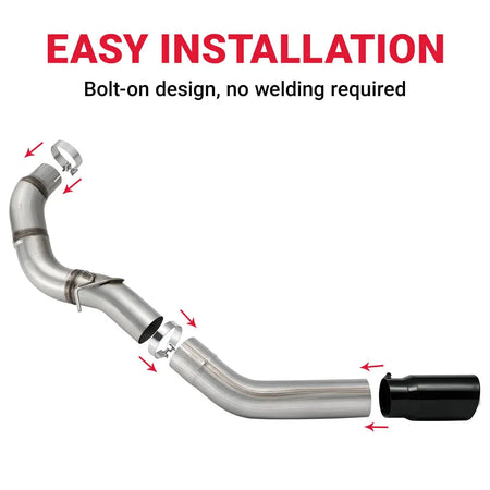 5'' Single Side Exit DPF Back Exhaust for 2013-2025 Dodge Ram 2500 3500 6.7L Cummins SPETUNER