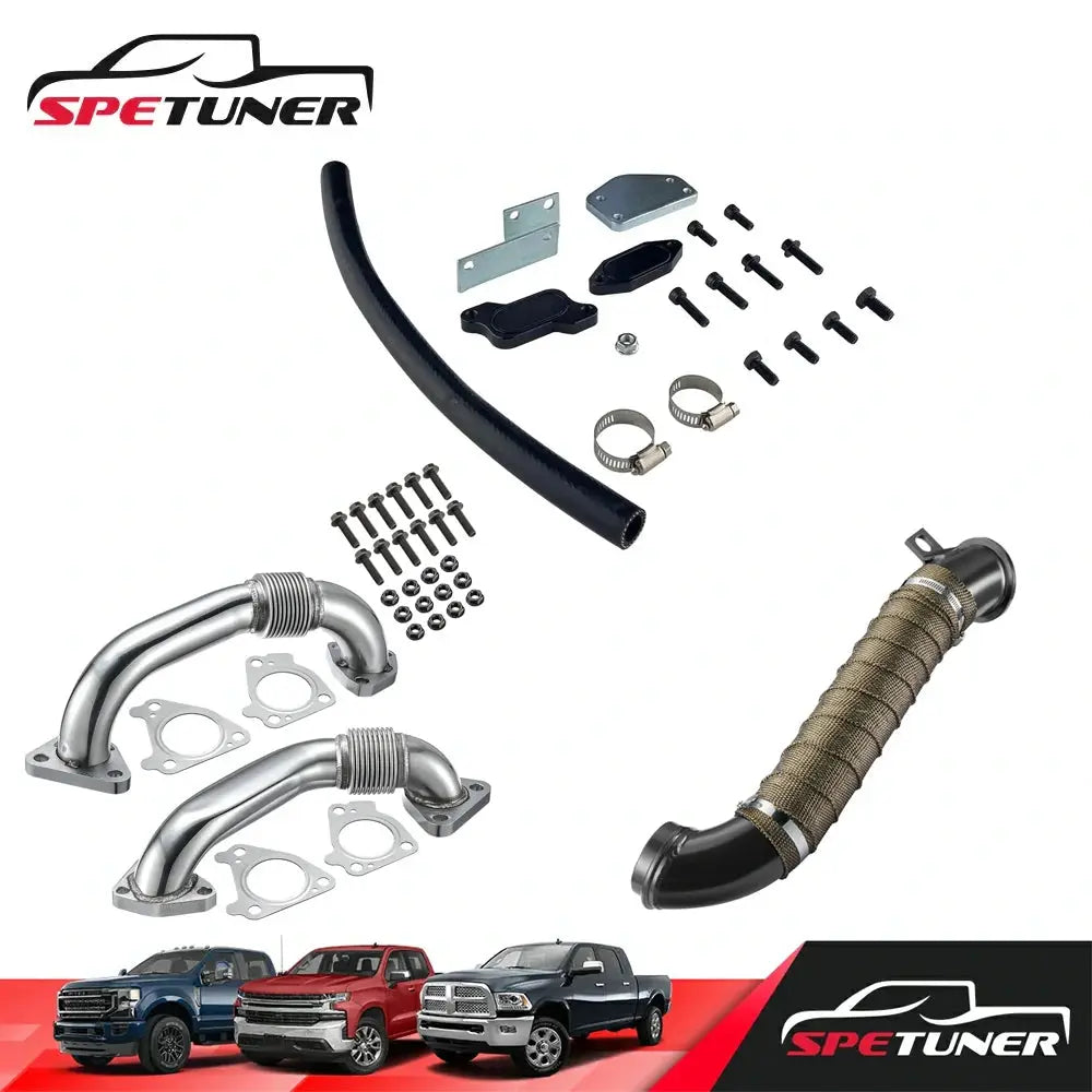 EGR Delete+Downpipe+Uppipe for L5P LML LMM LBZ LLY 2004.5+ 6.6L Duramax Diesel |SPETUNER-130