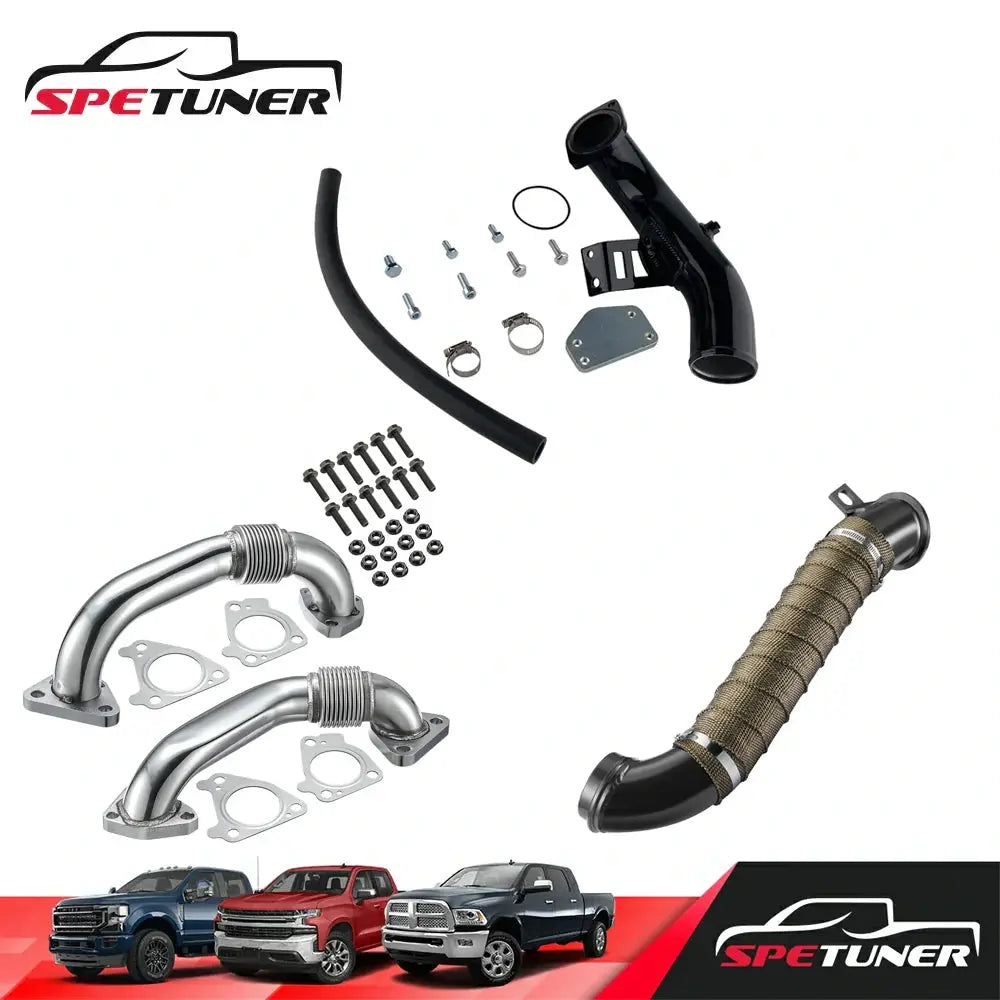 EGR Delete+Downpipe+Uppipe for L5P LML LMM LBZ LLY 2004.5+ 6.6L Duramax Diesel |SPETUNER-128