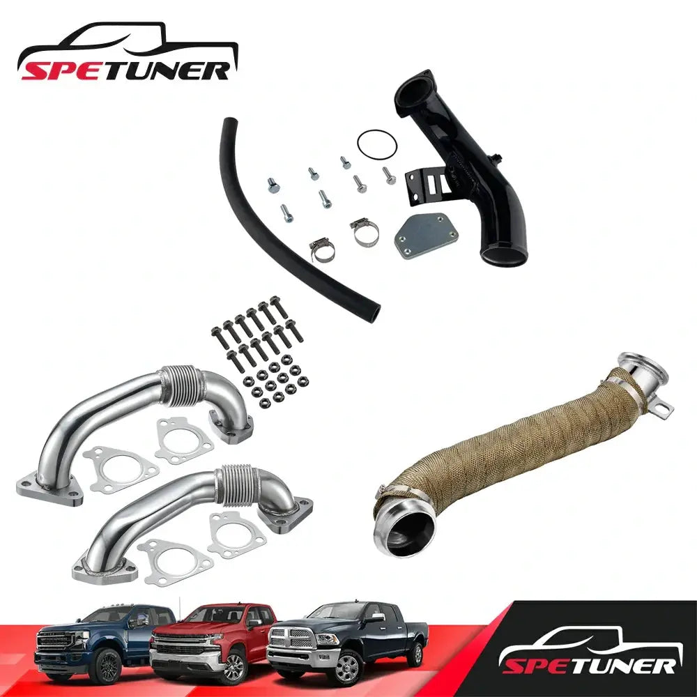 EGR Delete+Downpipe+Uppipe for L5P LML LMM LBZ LLY 2004.5+ 6.6L Duramax Diesel |SPETUNER-129