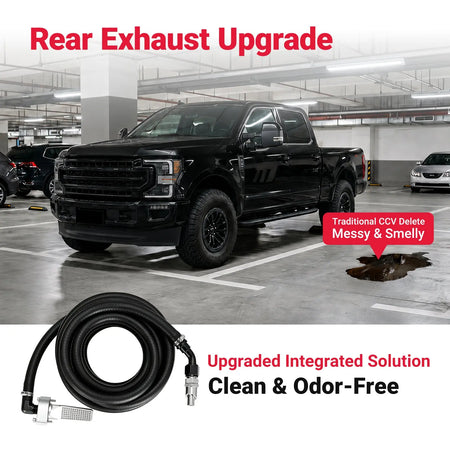 Gen-2 CCV Reroute to Exhaust Kit Fits 2011+ Ford Super Duty F250 F350 F450 F550 6.7L Powerstroke SPETUNER