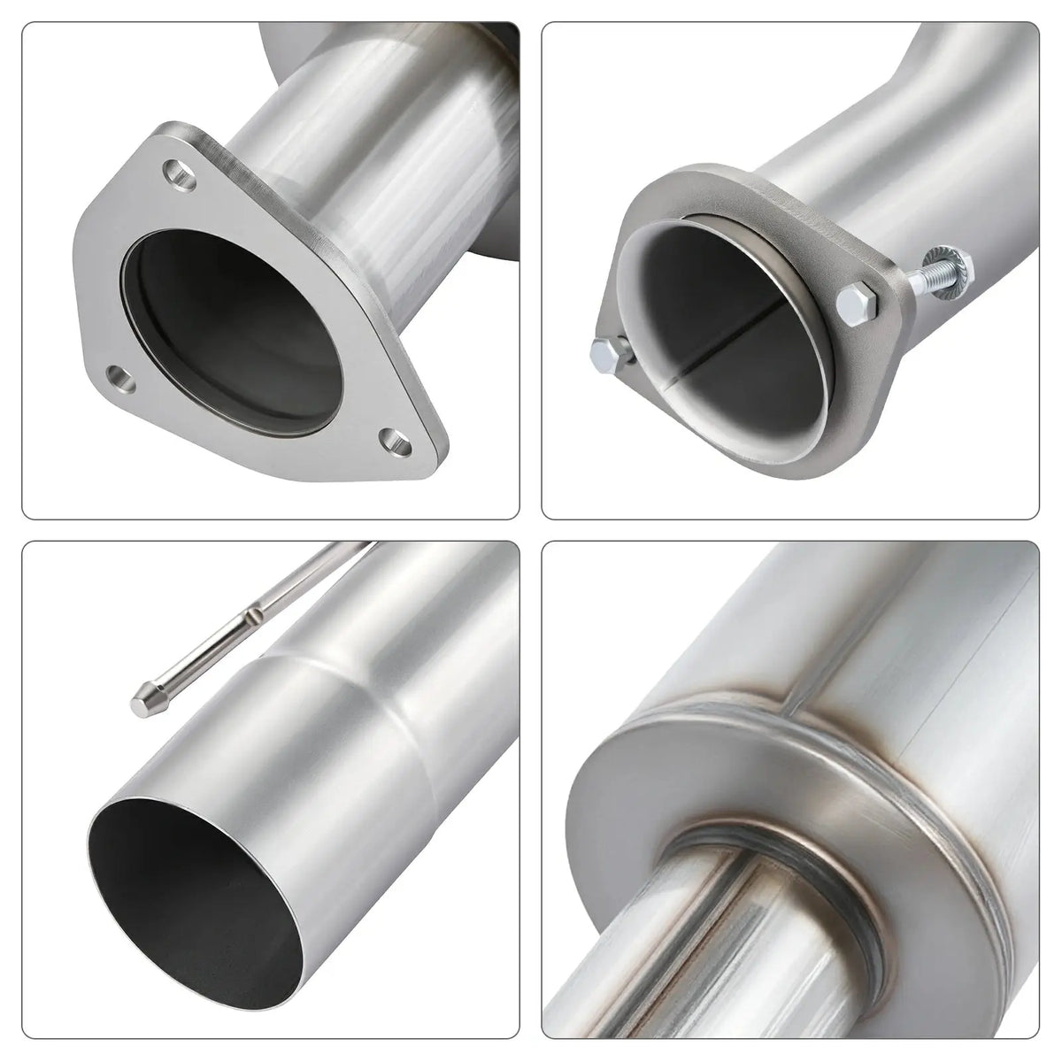 4"/5" 2020+ Ford 6.7 Powerstroke DPF Delete Race Exhaust Pipe w/Muffler Exhaust SPEtuner