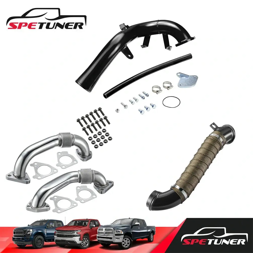 EGR Delete+Downpipe+Uppipe for L5P LML LMM LBZ LLY 2004.5+ 6.6L Duramax Diesel |SPETUNER-124