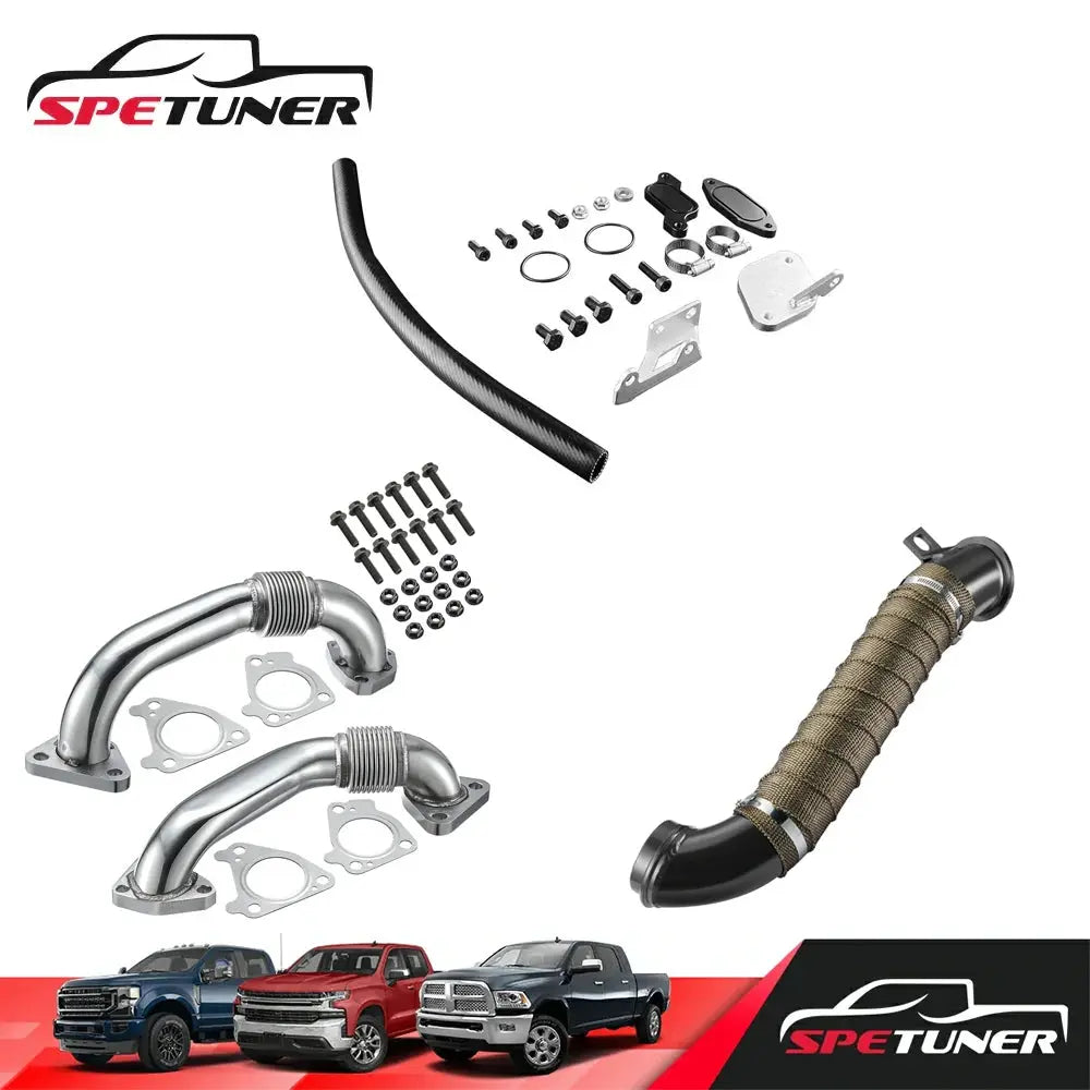 EGR Delete+Downpipe+Uppipe for L5P LML LMM LBZ LLY 2004.5+ 6.6L Duramax Diesel |SPETUNER-126