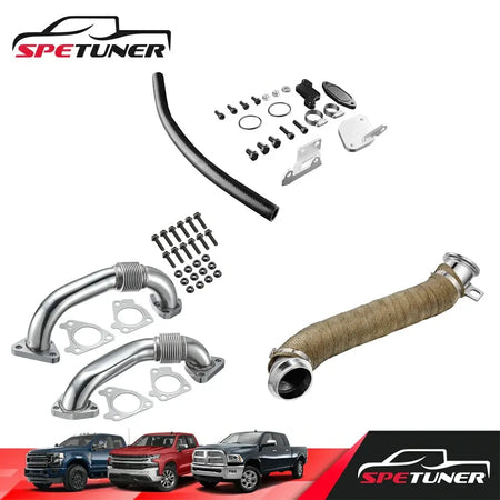 EGR Delete+Downpipe+Uppipe for L5P LML LMM LBZ LLY 2004.5+ 6.6L Duramax Diesel |SPETUNER-127