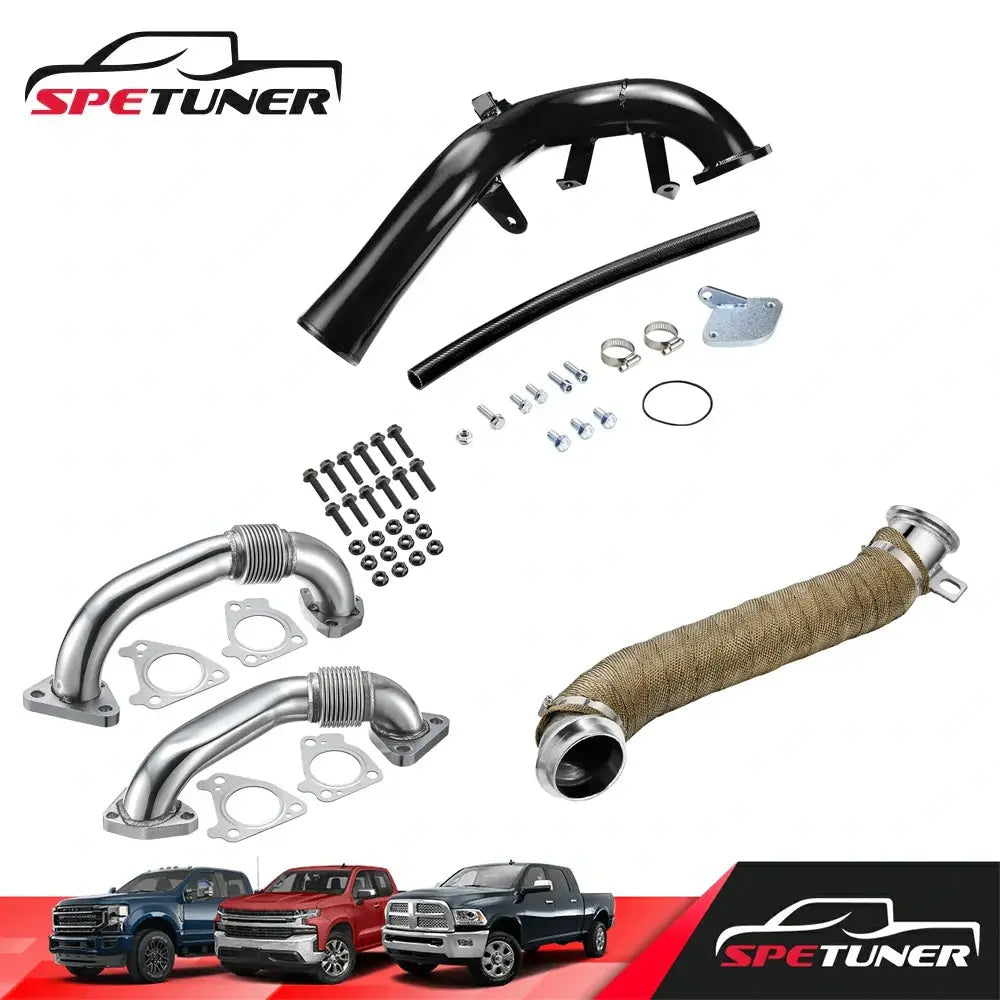 EGR Delete+Downpipe+Uppipe for L5P LML LMM LBZ LLY 2004.5+ 6.6L Duramax Diesel |SPETUNER-125