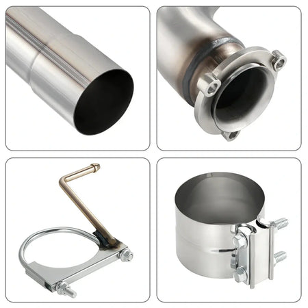 4" Downpipe-Back DPF Delete Exhaust System for 2015.5-2016 Chevy GMC LML 6.6L Duramax SPEtuner