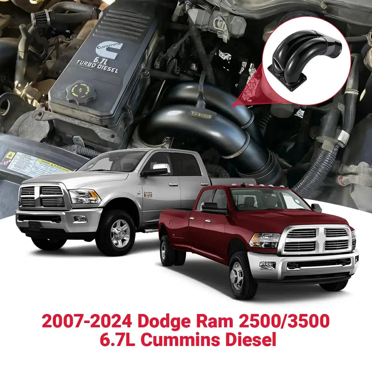 3.5‘’ Intake Manifold with Heating Element for Dodge Ram 2500/3500 6.7L Cummins 2007-2024 SPETUNER
