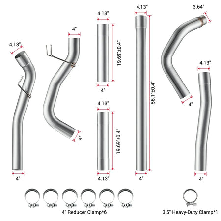 4" / 5" Turbo-Back DPF Delete Exhaust Kit for 2023-2024 Ford F-250 / F-350 / F-450 6.7L Powerstroke SPEtuner