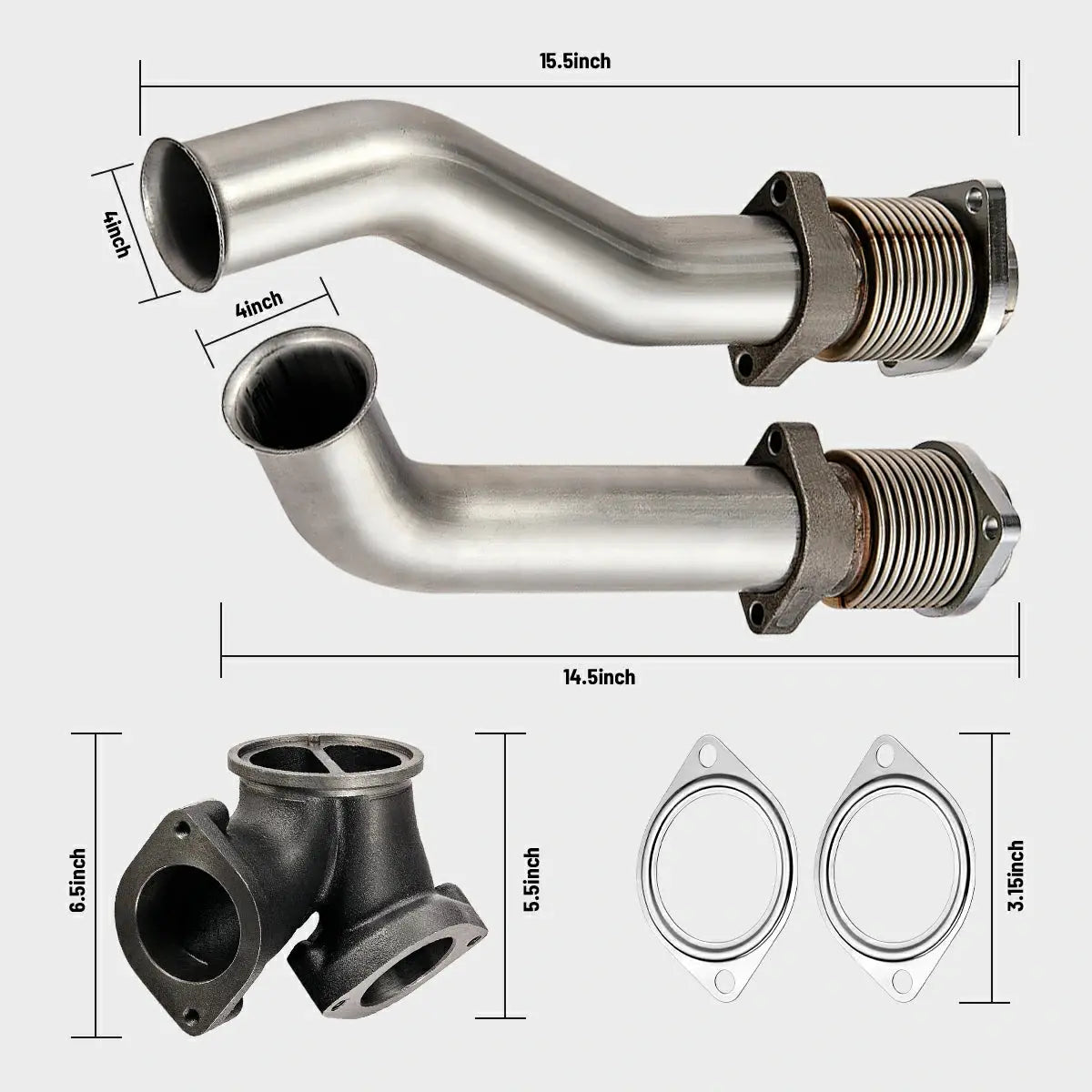 Bellowed Up-Pipe Kit & EBPV & Turbo for Ford 1999.5-2003 7.3L Powerstroke SPEtuner