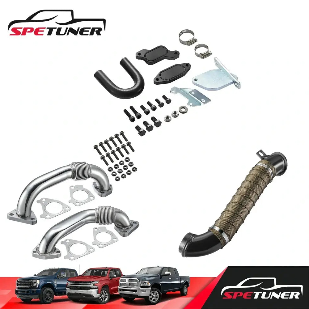 EGR Delete+Downpipe+Uppipe for L5P LML LMM LBZ LLY 2004.5+ 6.6L Duramax Diesel |SPETUNER-123