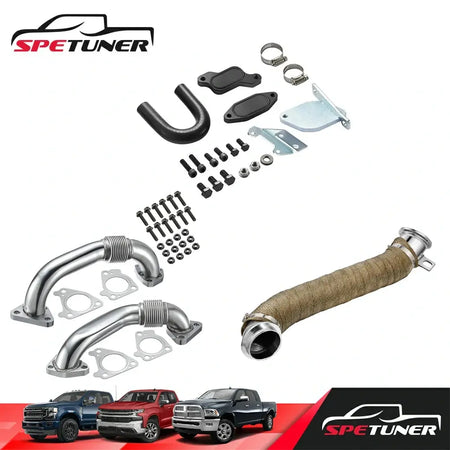 EGR Delete+Downpipe+Uppipe for L5P LML LMM LBZ LLY 2004.5+ 6.6L Duramax Diesel |SPETUNER-122