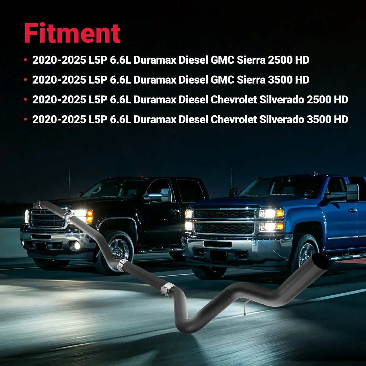 For 4"/5" 2004.5-2007 5.9L Cummins DPF Delete Race Pipe Dodge Ram 2500/3500 SPETUNER