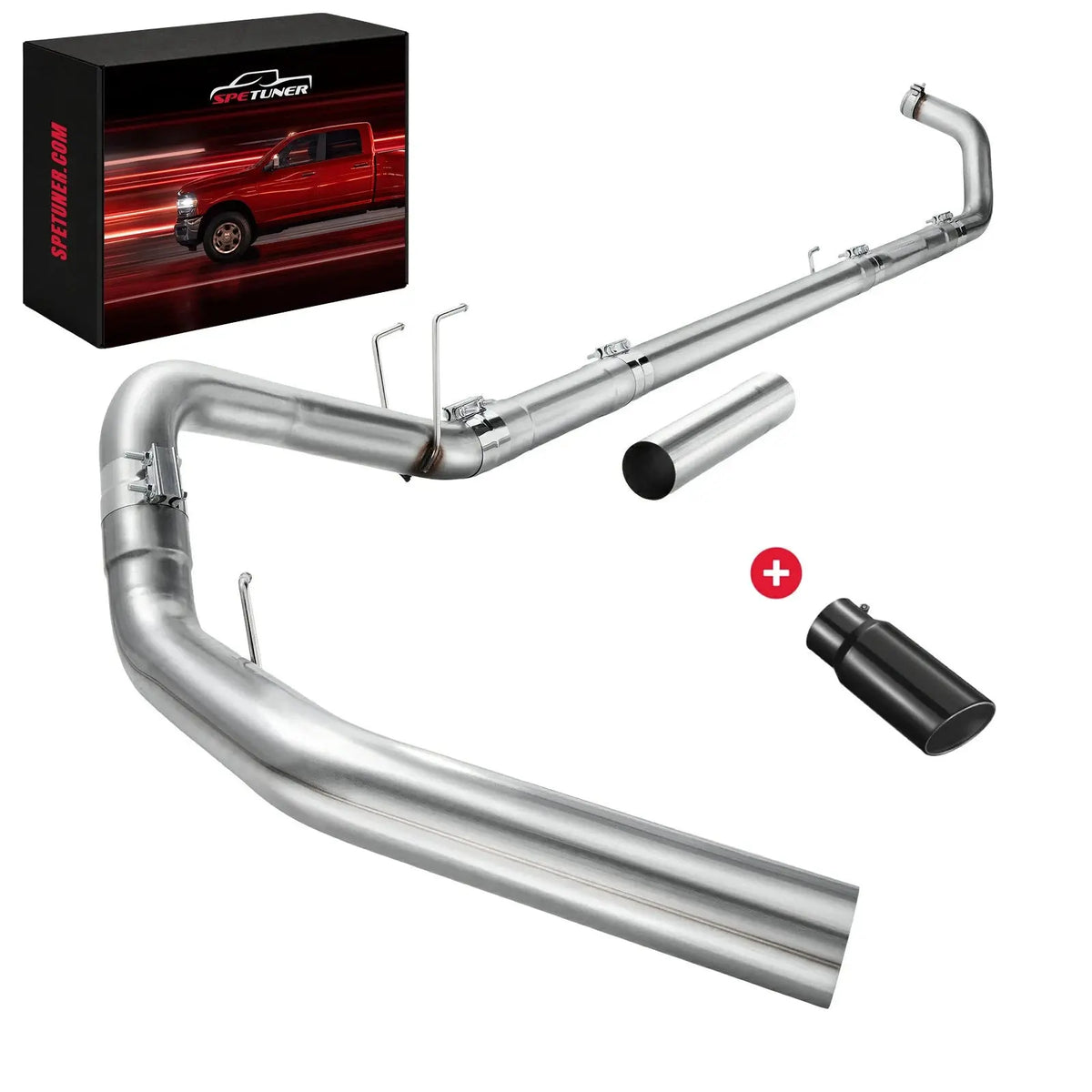 4" / 5" Turbo-Back DPF Delete Exhaust Kit for 2023-2024 Ford F-250 / F-350 / F-450 6.7L Powerstroke, 4"Turbo-Back / Yes configuration