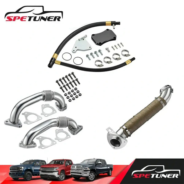 EGR Delete+Downpipe+Uppipe for L5P LML LMM LBZ LLY 2004.5+ 6.6L Duramax Diesel