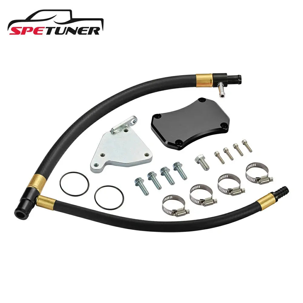 Black LML Duramax EGR delete kit for 2011-2016 Chevy Silverado and GMC Sierra 6.6L
