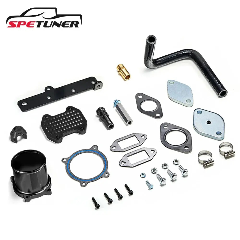 Black 2013-2018 Ram 6.7L Cummins EGR cooler and throttle valve delete kit with hardware