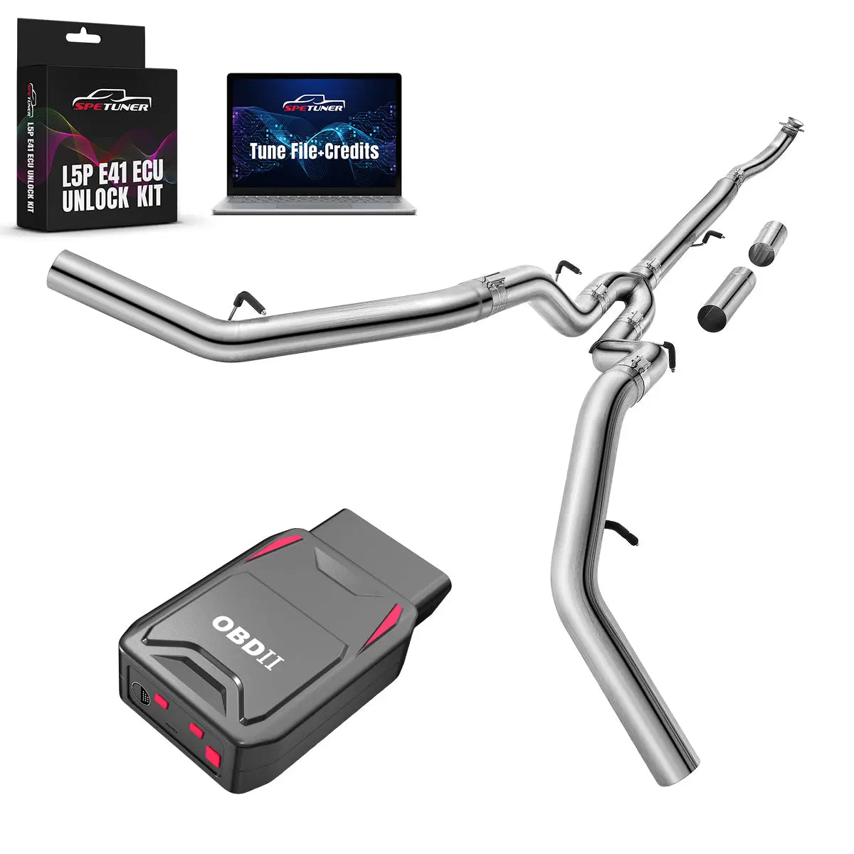 DPF/CCV/EGR/OBDII Tuner All-in-One Kit for 2017-2026 L5P 6.6L Duramax SPEtuner