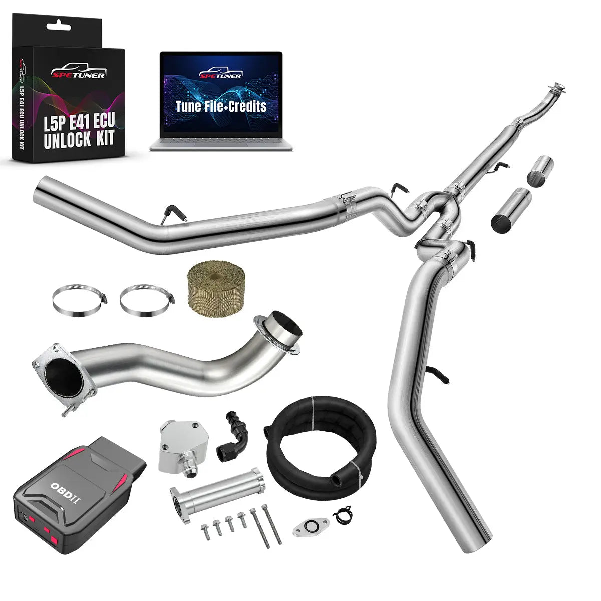 DPF/CCV/EGR/OBDII Tuner All-in-One Kit for 2017-2026 L5P 6.6L Duramax SPEtuner