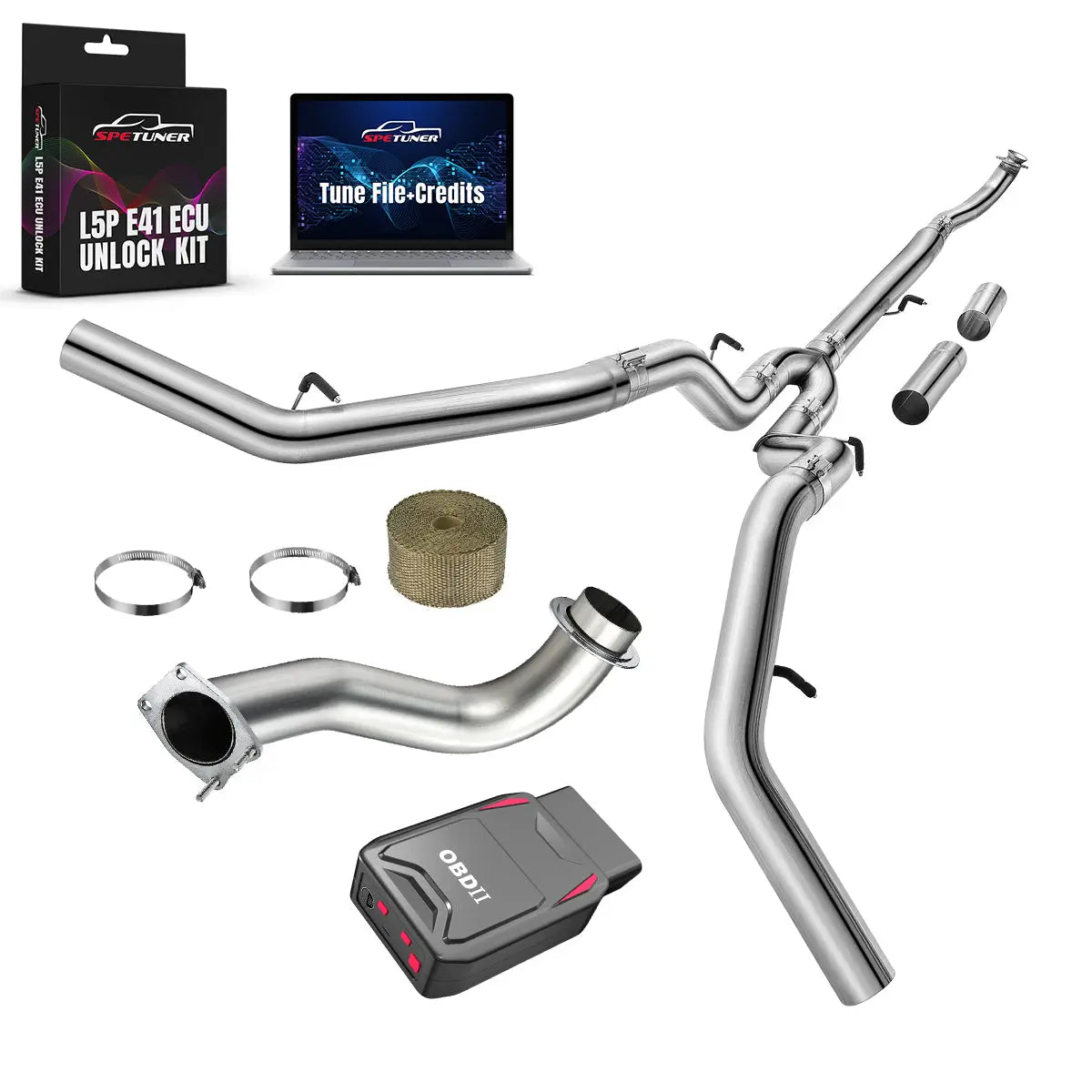 DPF/CCV/EGR/OBDII Tuner All-in-One Kit for 2017-2026 L5P 6.6L Duramax SPEtuner