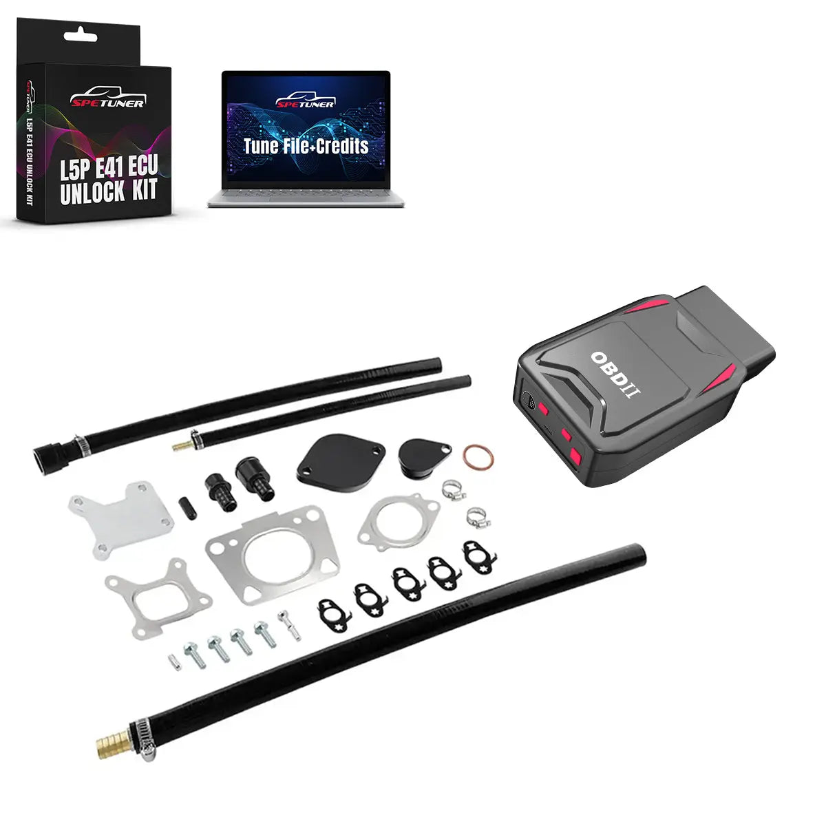 DPF/CCV/EGR/OBDII Tuner All-in-One Kit for 2017-2026 L5P 6.6L Duramax SPEtuner