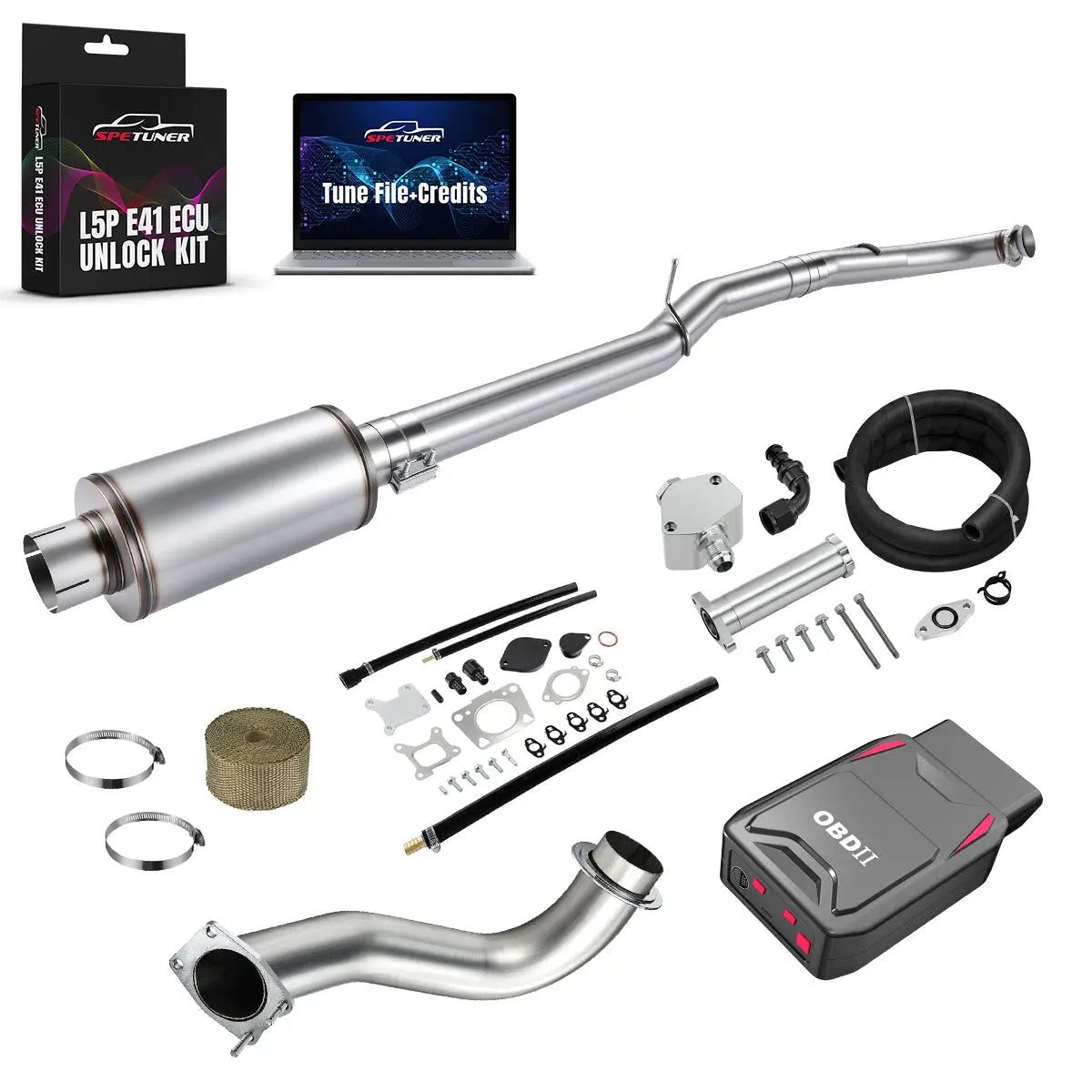 DPF/CCV/EGR/OBDII Tuner All-in-One Kit for 2017-2026 L5P 6.6L Duramax SPEtuner