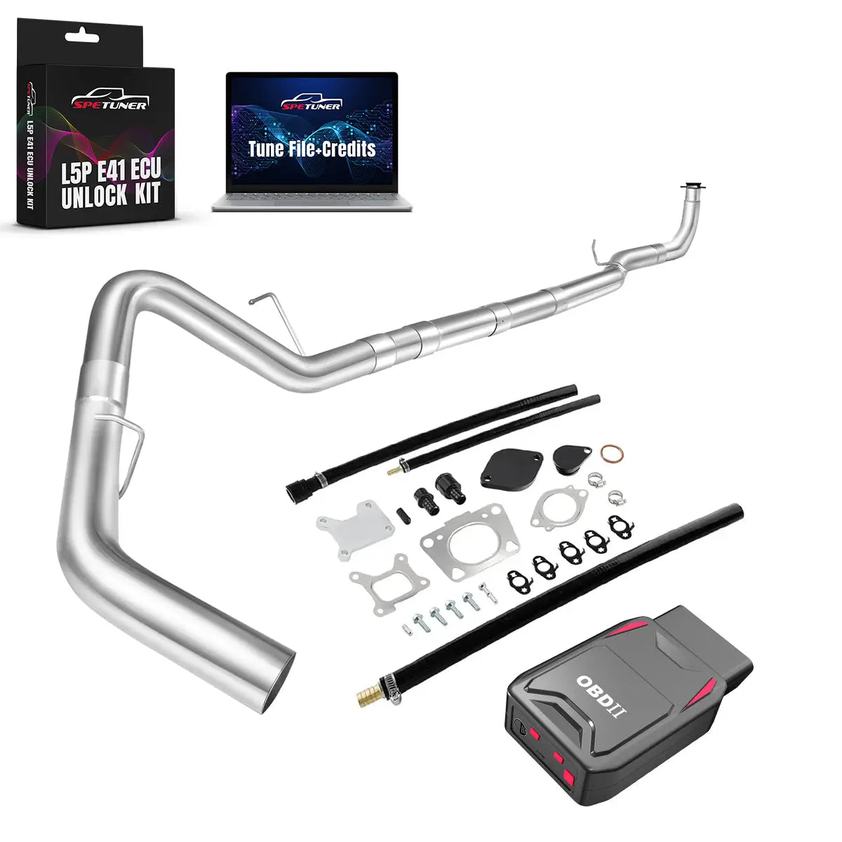 DPF/CCV/EGR/OBDII Tuner All-in-One Kit for 2017-2026 L5P 6.6L Duramax SPEtuner