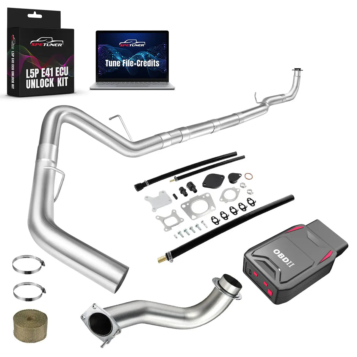 DPF/CCV/EGR/OBDII Tuner All-in-One Kit for 2017-2026 L5P 6.6L Duramax SPEtuner