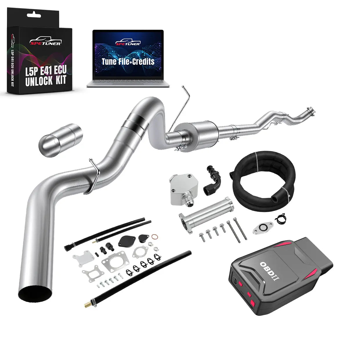 DPF/CCV/EGR/OBDII Tuner All-in-One Kit for 2017-2026 L5P 6.6L Duramax SPEtuner