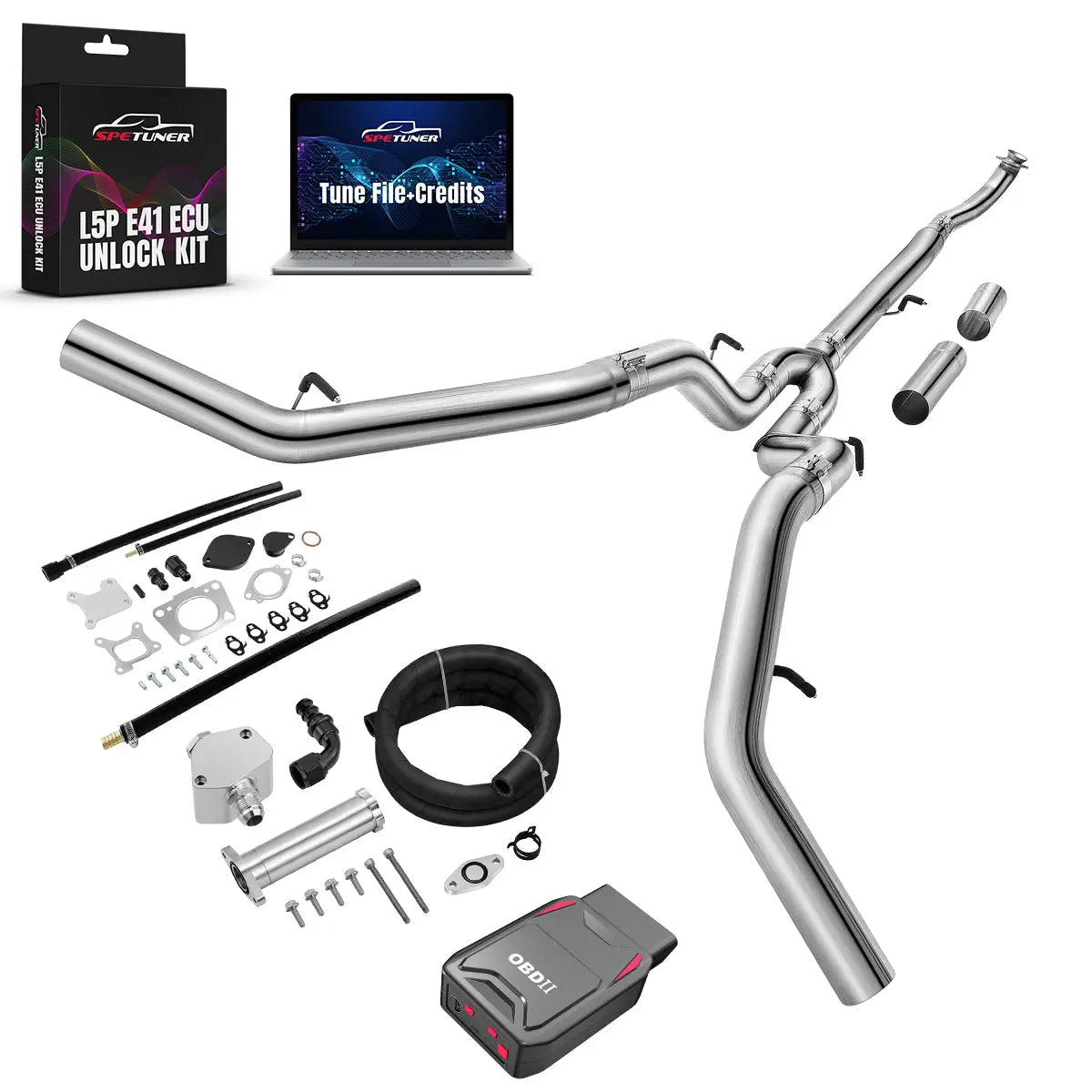 DPF/CCV/EGR/OBDII Tuner All-in-One Kit for 2017-2026 L5P 6.6L Duramax SPEtuner