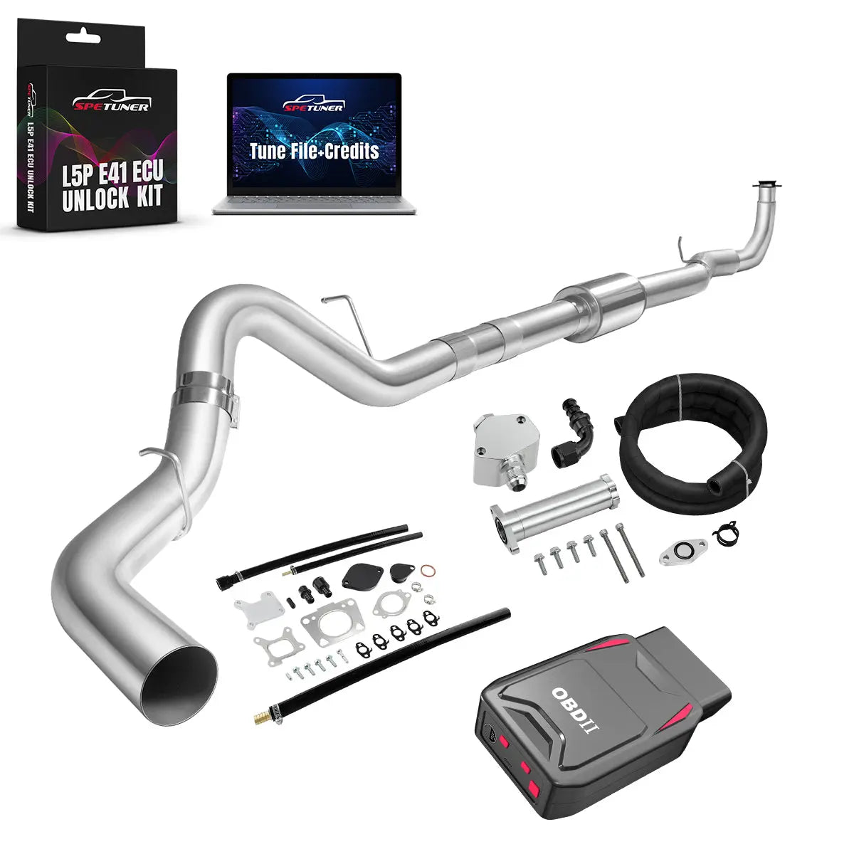 DPF/CCV/EGR/OBDII Tuner All-in-One Kit for 2017-2026 L5P 6.6L Duramax SPEtuner