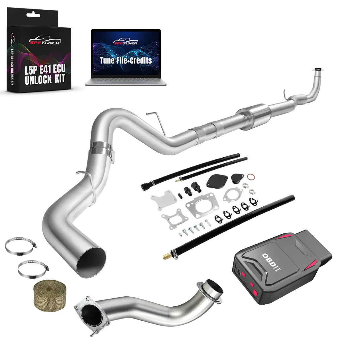 DPF/CCV/EGR/OBDII Tuner All-in-One Kit for 2017-2026 L5P 6.6L Duramax SPEtuner