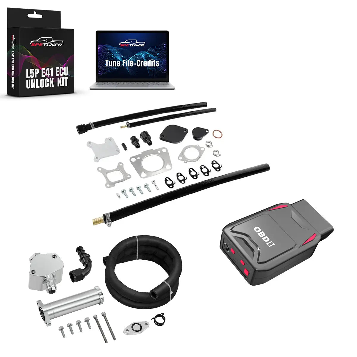 DPF/CCV/EGR/OBDII Tuner All-in-One Kit for 2017-2026 L5P 6.6L Duramax SPEtuner