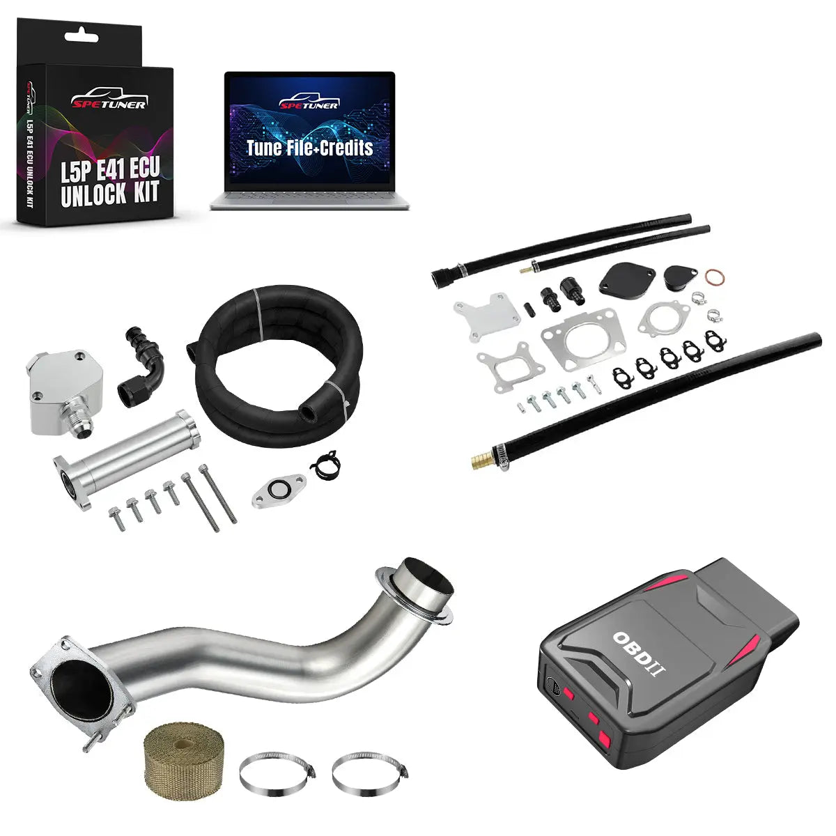 DPF/CCV/EGR/OBDII Tuner All-in-One Kit for 2017-2026 L5P 6.6L Duramax SPEtuner