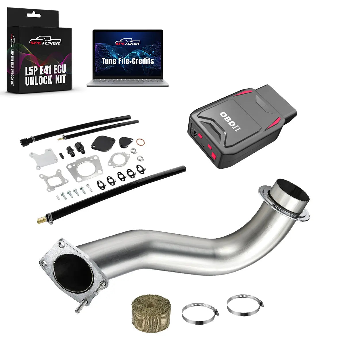 DPF/CCV/EGR/OBDII Tuner All-in-One Kit for 2017-2026 L5P 6.6L Duramax SPEtuner
