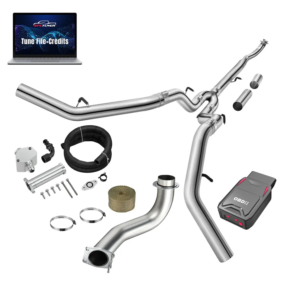 DPF/CCV/EGR/OBDII Tuner All-in-One Kit for 2017-2026 L5P 6.6L Duramax SPEtuner